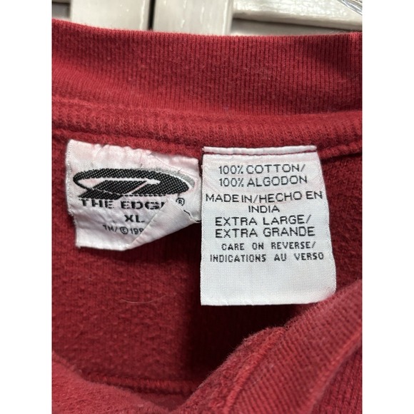 The Edge San Francisco 49ers Thermal Sweatshirt Top Size XL NFL Buttons Red/Gold - Picture 2 of 6